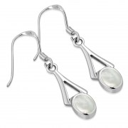 Mother of Pearl Silver Earrings - e378